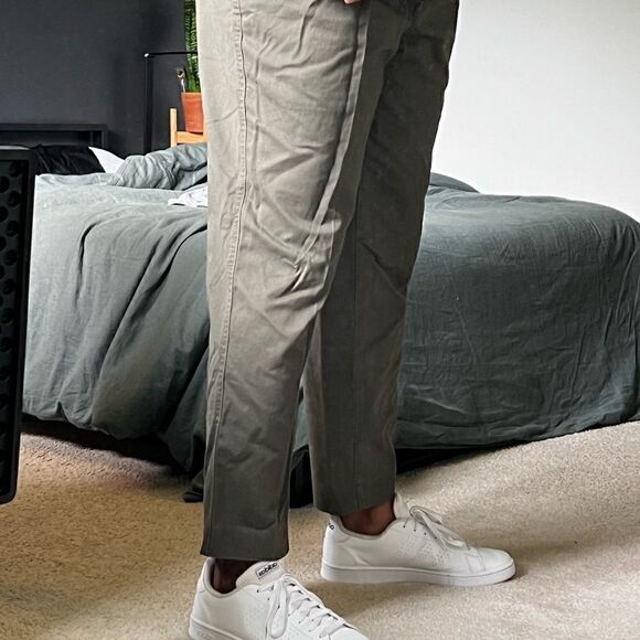 Chino cropped pants, Army Green - Picture 4 of 4